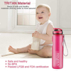 Bouteille D'Eau Potable Directe Botella Plastico Agua Push Button Drink Gym Water Bottle Straw Sports Bottles