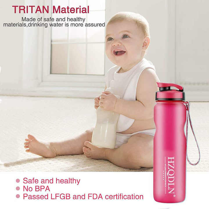 Bouteille D'Eau Potable Directe Botella Plastico Agua Push Button Drink Gym Water Bottle Straw Sports Bottles