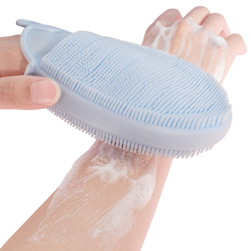 Silicone Household Cleaning Tools Useful Double-faced Cleaning Brush Soft Exfoliating Baby Skin Clean Gloves