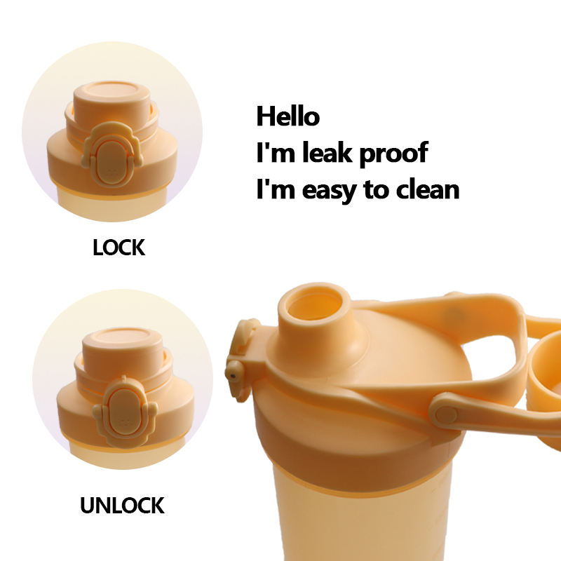 550Ml Custom Leak Proof Direct Drinking Plastic Gym Sports Drink Shaker Bottle With Flip Lid