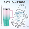 40 oz Tumbler With Handle and Straw Lid Insulated Reusable Stainless Steel Travel Mug Keeps Drinks Cold up to 34 Hours