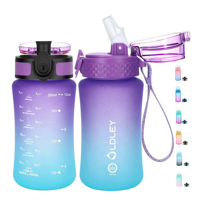 Sipper Plastic Drink Bottle Fancy Sports Water Bottles for School Children Kids
