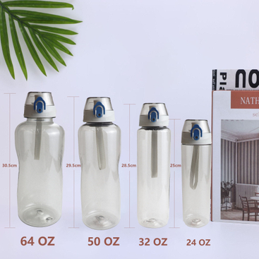 New Style 2200/1500/1000/700ml Plastic Water Bottle Straight Drink Water Bottle