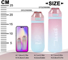 20oz/600ml Daily Water Bottle With Soft Straw,Reusable Plastic BPA Free Leakproof Water Jug
