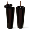 23oz Bpa Free Custom logo PS Reusable Gym Sports Plastic Water Tumbler with Straw