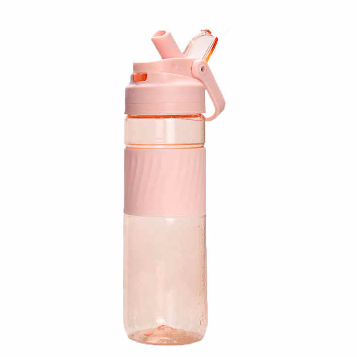 700Ml Simple Transparent Eco Friendly Plastic Bpa Free Plastic Sports Water Bottle With Protect Cover