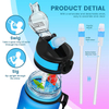 1000ml Plastic Frosted Tritan Bpa Free 1L Sport Kid Gym 32oz Motivational Water Bottle with Custom logo