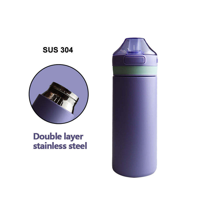 Leak Proof Double Wall Stainless Steel Sublimation Thermal Insulation Drink Water Bottle With Straw Custom Color for Kids School