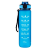 Gym Sport Bottle Custom Logo Plastic 1L Reusable Time Marker Bpa-free Water Bottles