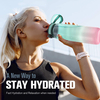 32OZ Motivational Fitness Sport Water Bottle With Time Maker Fast Flow Non-Toxic BPA Free Wide Mouth Water Bottle