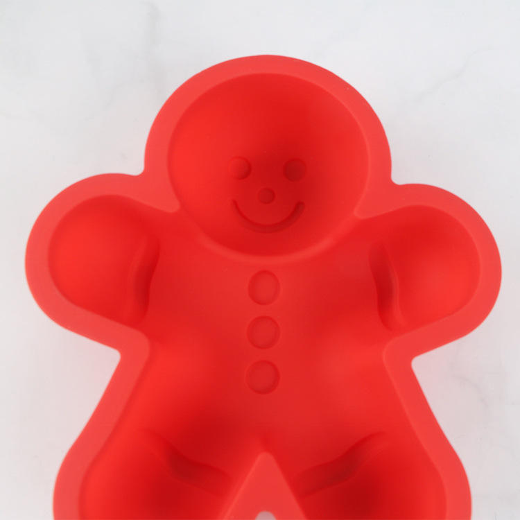 BPA Free Gingerbread Man Shape Silicone Candy Cake Cookie Chocolate Mold