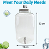 2024 New 8000ml Custom Party Clear Plastic Drink Bottle Dispenser Soft Drink Dispenser Machine