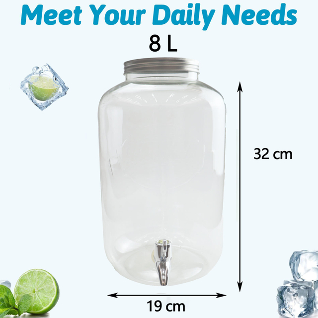 2024 New 8000ml Custom Party Clear Plastic Drink Bottle Dispenser Soft Drink Dispenser Machine