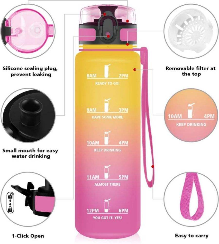 Frosted Plastic Water Cup Outdoor Bicycle Riding Kettle Sports Fitness Space Cup Mountaineering Water Bottle