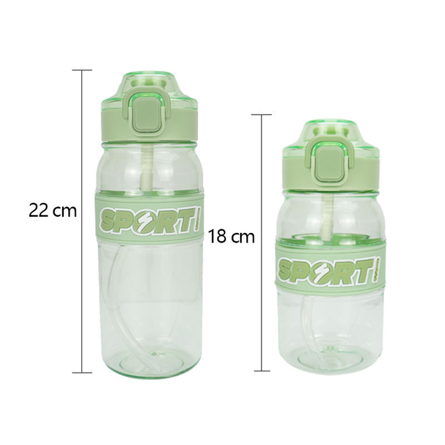 Wholesale 2024 800ml BPA Free Motivational Sports Plastic Water Bottle for Kids with Straw
