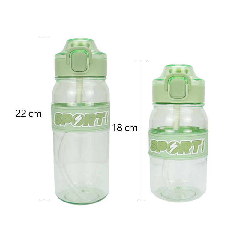 Wholesale 2024 800ml BPA Free Motivational Sports Plastic Water Bottle for Kids with Straw