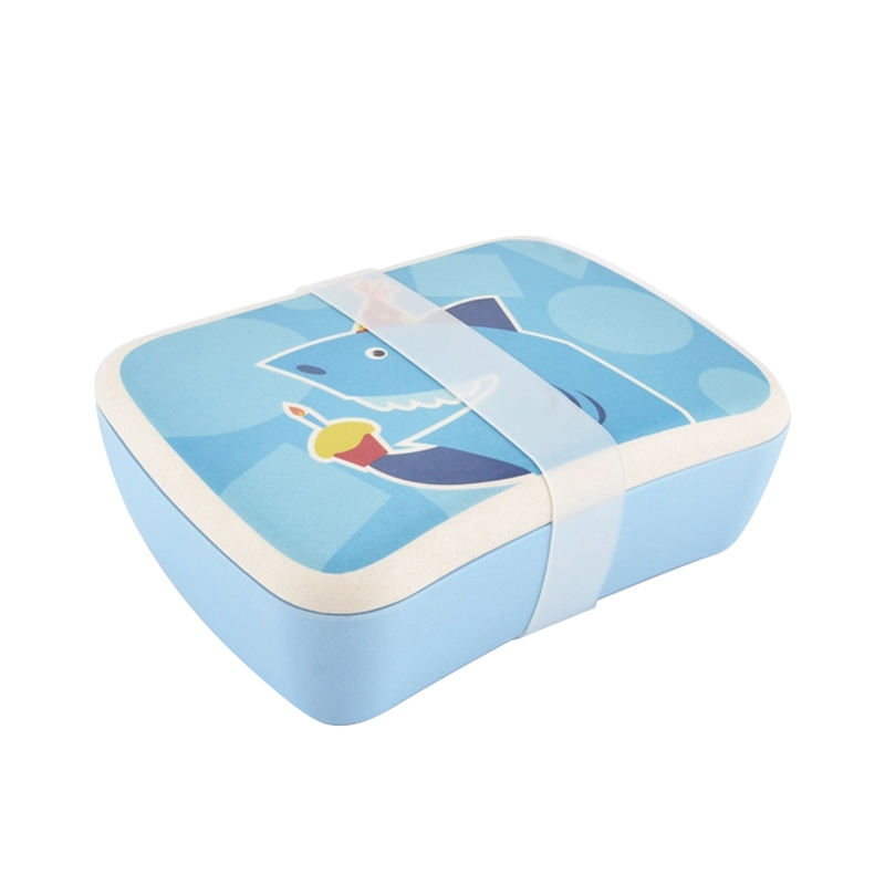 Compostable Colourful Bamboo Fiber School Lunch Box with Bamboo Lid