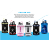 Leak-Proof Drinking 2.2L Bpa Free Logo Plastic Gallon Water Bottle With Motivational Time Marker Reminder
