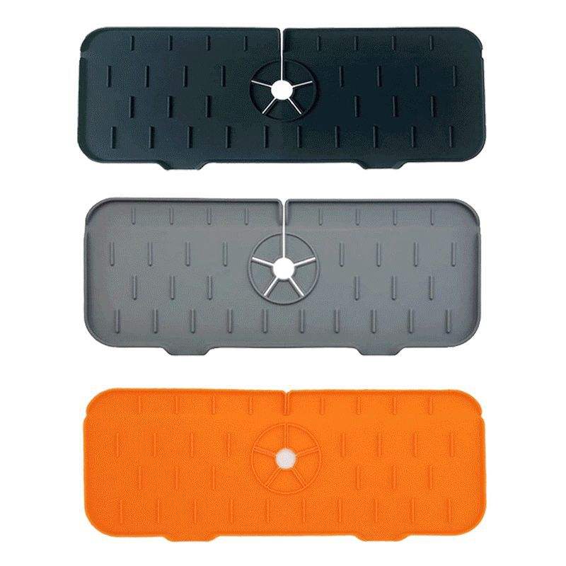 Kitchen Gadgets Silicone Faucet Mat Sink Splash Catcher Mat Splash Guard Mat