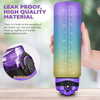 32 Oz 1 Liter 1000ml Hot Sale Motivational Water Bottle With Time Marker Plastic Sleeve Gym Fitness Sports