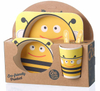 Printing Cartoon Decal Printing Accept Customized Bamboo Fiber Dinnerware Set