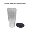 Wholesale High Quality 700Ml 24Oz Clear Plastic Double Wall Travel Coffee Tumbler Tumblers With Lid