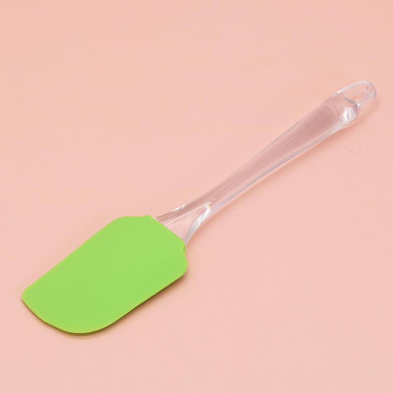 Heat Resistant Baking Pastry Cake Tools Non Stick Butter Silicone Spatula With Transparent Handle