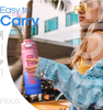1000ml BPA FREE Plastic Water Bottle With Motivational Words and Rope Gradient Paint Sport Water Bottle