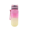 Wholesale 750Ml Wide Mouth Portable Sport Plastic Sports Gradient Color Water Bottle With Rope
