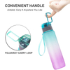 Custom Plastic Straw Strainer Filter Gym Sports 1L 32 oz BPA Free Tritan Motivational Water Bottle Sport With Time Marker