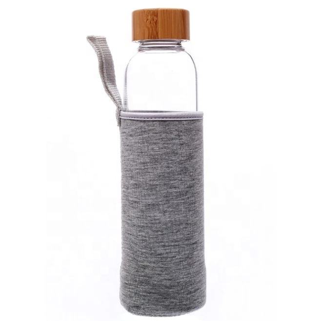 550ML Promotion Borosilicate Glass Recycled Water Bottle with Stainless Steel Filter Drinking Glass Water Bottle Tea Infuser