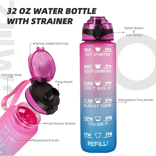 Sport Plastic Tritan Water Tumbler LL Gym Drink Bottle