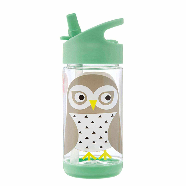 BPA Free Plastic Cartoon Baby Water Bottle With Straw Kids