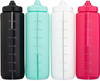 32oz Squeeze Water Bottles Pull Top Leakproof Drink Spout Bike Bottle Portable BPA Free HDPE LDPE Custom Bicycle Sport Bottle