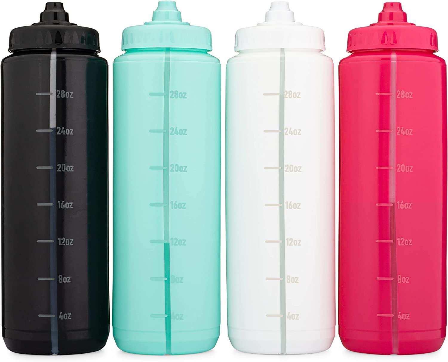 32oz Squeeze Water Bottles Pull Top Leakproof Drink Spout Bike Bottle Portable BPA Free HDPE LDPE Custom Bicycle Sport Bottle
