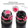 Custom Color 1Liter 1000Mls 1L Wide Mouth Clear Motivational Plastic Sports Drinking Water Bottle