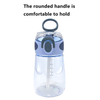 400Ml Custom Logo Wide Mouth Small Transparent Portable Kid Water Bottle With Straw Handle