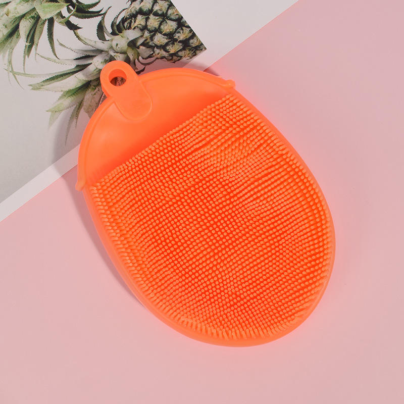 Silicone Dishwashing Face Brush Double-sided Durable Soft Massage Body Bath Brush Washing Gloves