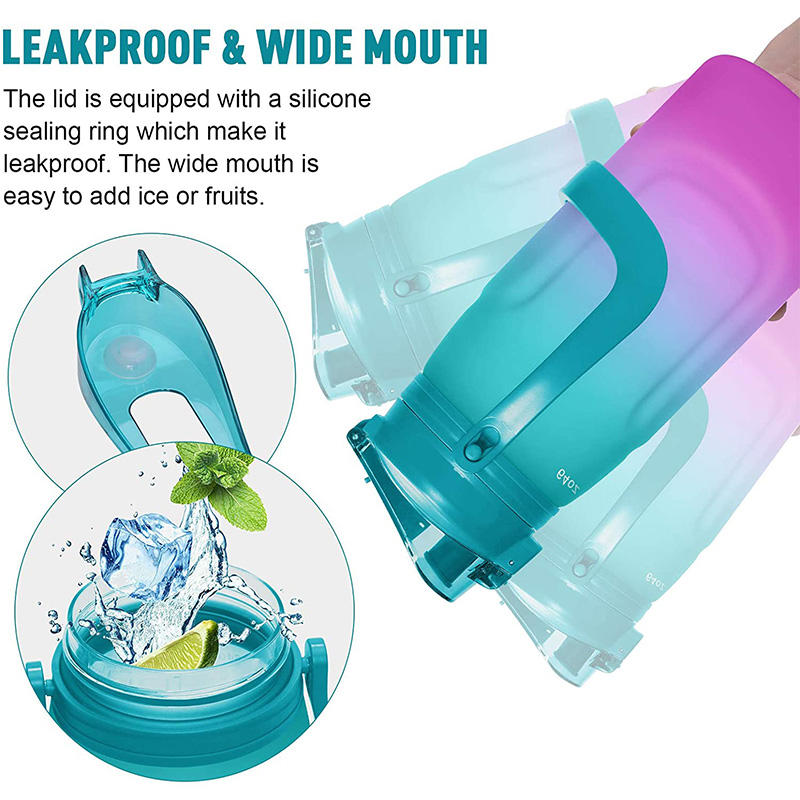 1 Gallon Water Bottle With Time Marker Motivational One Gallon Water Bottle With Straw