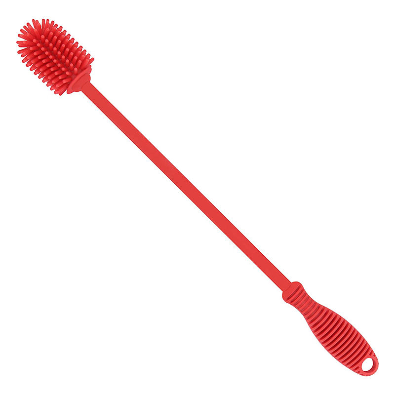 Deep Cleaning Silicone Cleaning Brushes Long Handle Glass Water Cup Bottle Brush Bacteria Remover with Removable Head