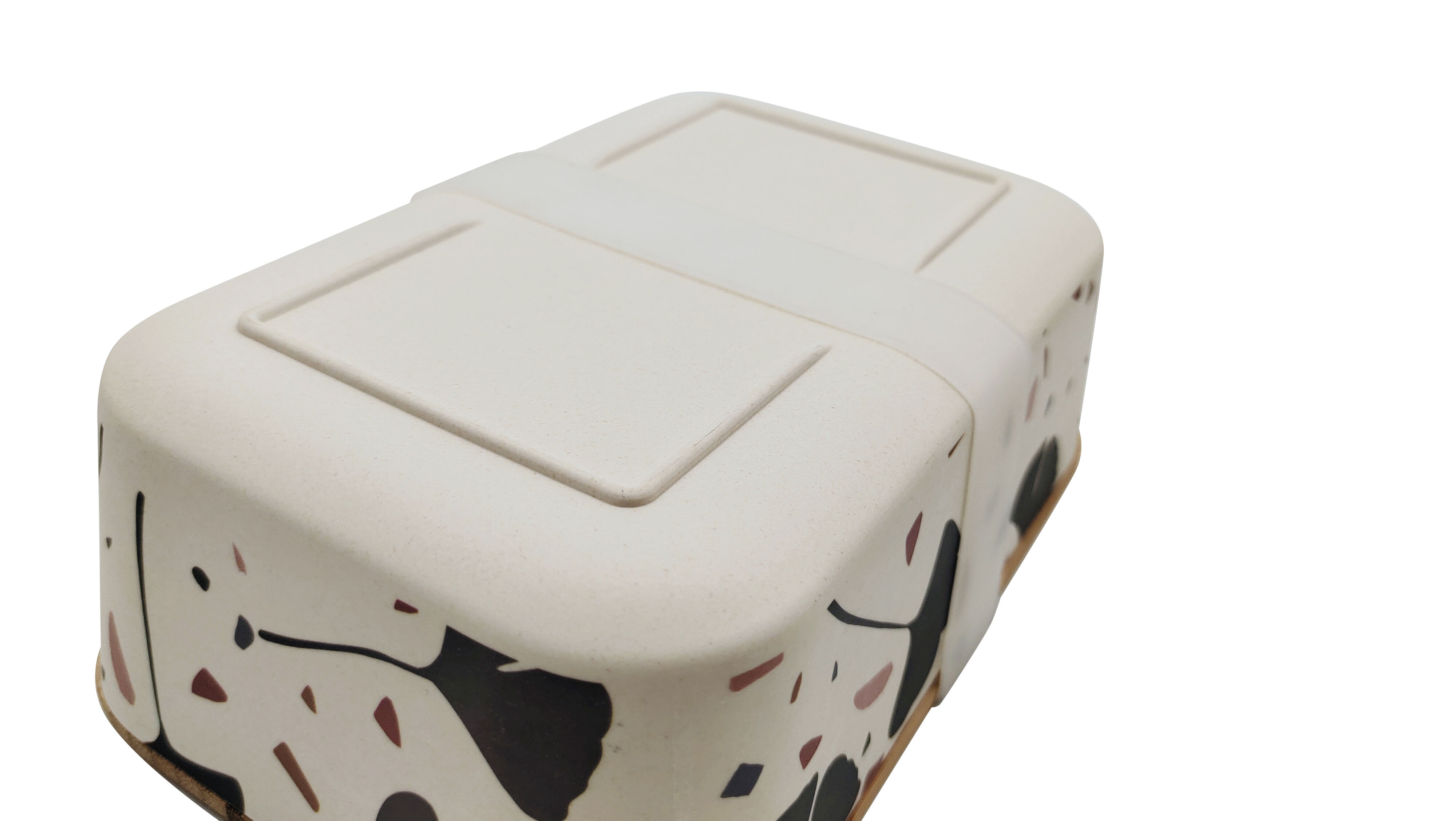 BPA-free Eco-friendly Biodegradable Full Printing Bamboo Fiber Lunch Box with Bamboo Lid Container