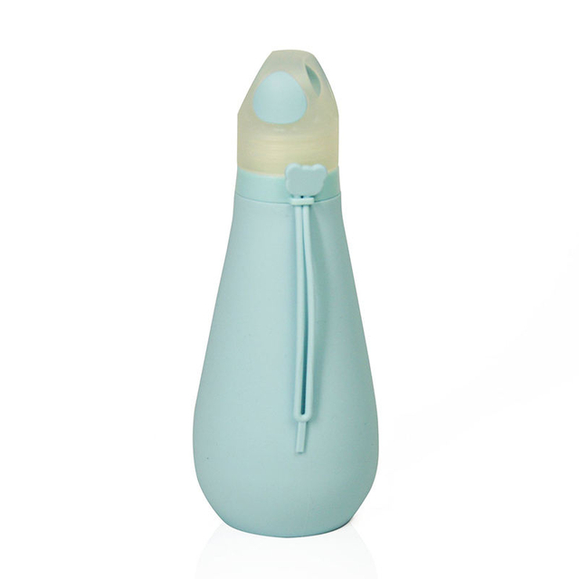 Oem 500Ml Direct Drinking Colorful Cute Collapsible Foldable Silicone Water Bottle for Girls