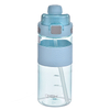 Custom BPA Free Plastic Sport Water Bottle with Chug Lid & Straw with Silicone Sleeve Outdoor Water Bottle