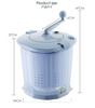 2024 Hot Selling Plastic Manual Washing Machine Electricity Free Hand Washing Machine for Student or Pet Cloth