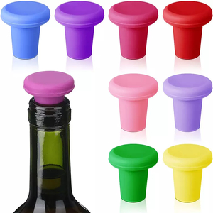 Reusable Glass Bottle Stopper Beverage Beer Champagne Wine Saver for Keep Fresh Silicone Wine Stoppers