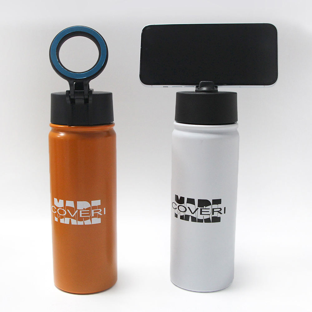 650ML Best Seller Magnetic Sports Drink Bottle Insulated Thermal Flask Water Bottle Reusable with Phone Holder