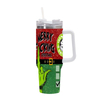 40oz Cartoon Print Tumbler Halloween Double Wall Vacuun Insulated Travel Car Mug Funny Gift Tumbler Cup with Lid and Straw