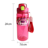 26oz Customize the Color and logo 800ml Plastic Water Cup with Straw and Cartoon Style Silicone Anti-scalding Ring