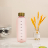 Wholesale Plastic Water Bottle with a Frosted Texture 500ml Capacity and Scales With Stainless Steel Lid
