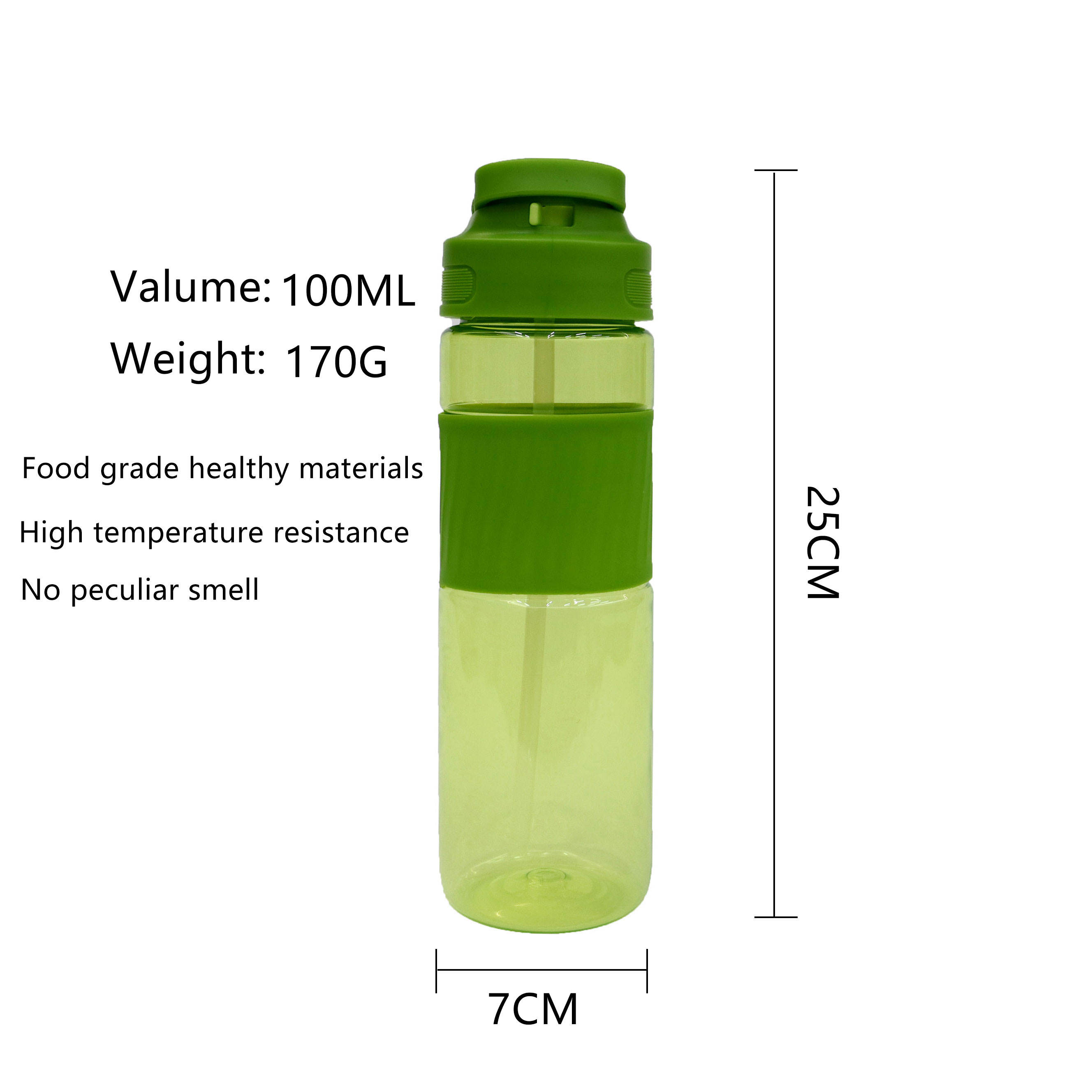 700Ml Custom Wide Mouth Water Drink Bottle Transparent Bottles With Straw Sleeve Handle